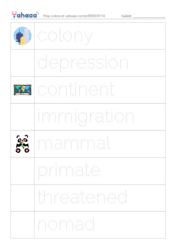 RAZ Vocabulary U: Australia PDF one column image words