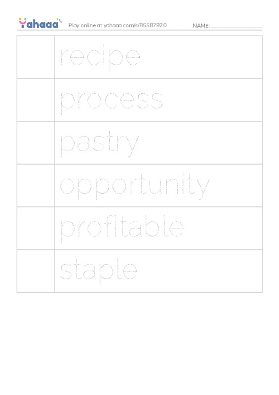 RAZ Vocabulary U: Dawn of the Doughnut2 PDF one column image words