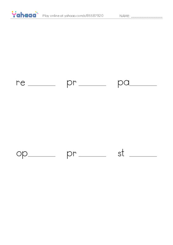 RAZ Vocabulary U: Dawn of the Doughnut2 PDF worksheet to fill in words gaps
