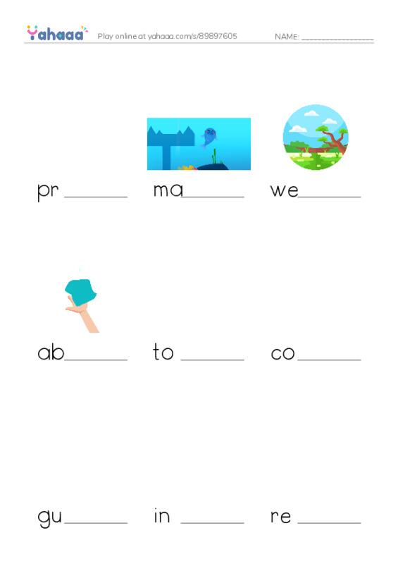 RAZ Vocabulary U: Deep Trouble The Gulf Coast Oil Spill PDF worksheet to fill in words gaps