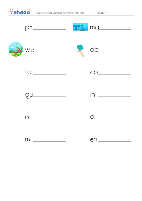 RAZ Vocabulary U: Deep Trouble The Gulf Coast Oil Spill PDF worksheet writing row