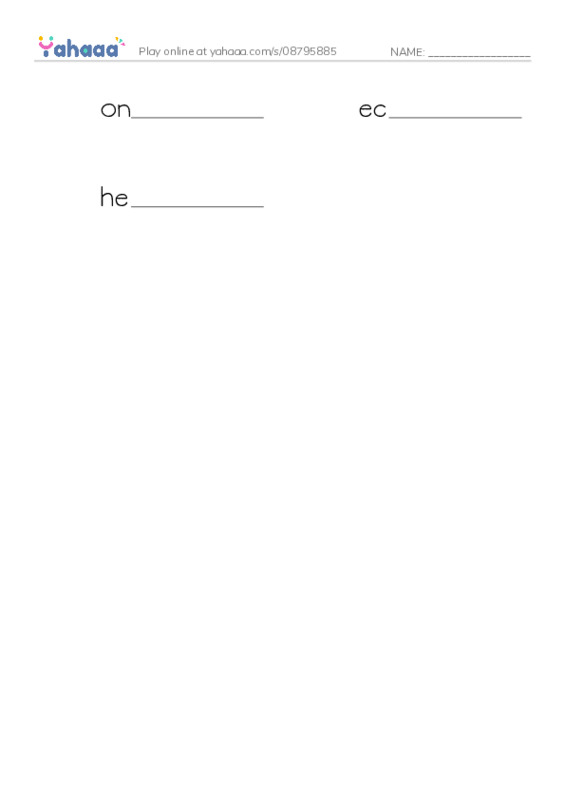 RAZ Vocabulary U: How Sound Works2 PDF worksheet writing row