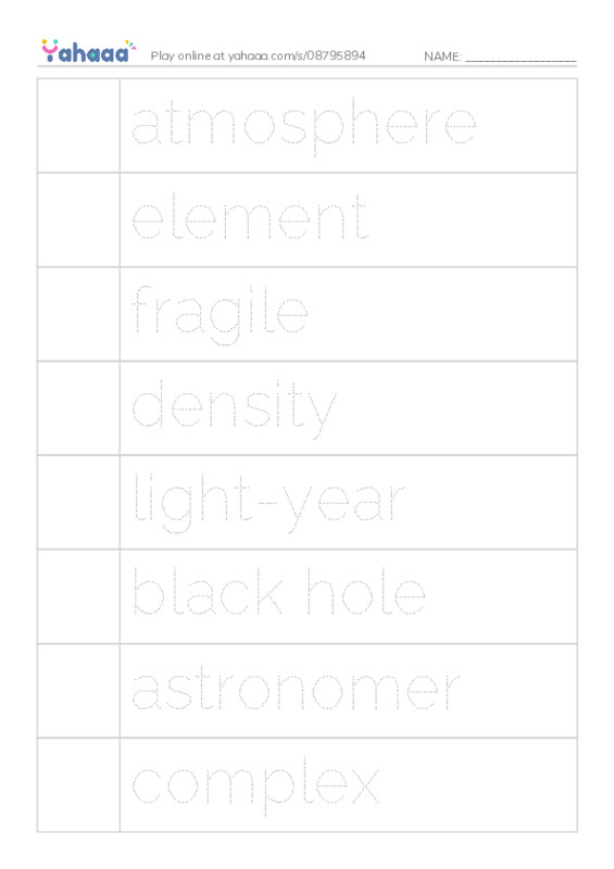 RAZ Vocabulary U: Hubble An OutofThisWorld Telescope PDF one column image words