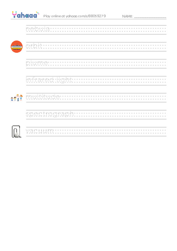 RAZ Vocabulary U: Hubble An OutofThisWorld Telescope2 PDF write between the lines worksheet