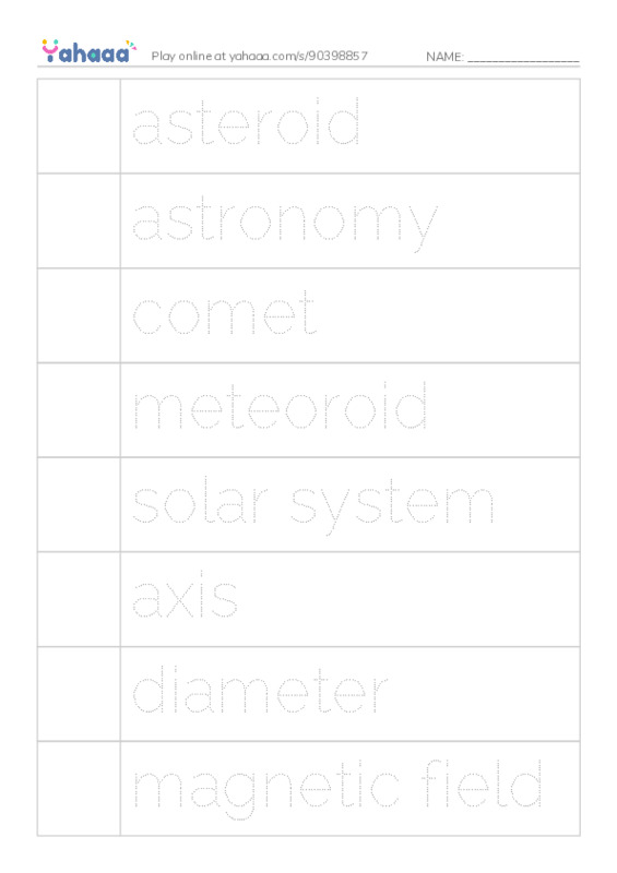 RAZ Vocabulary U: Jupiters Secrets Revealed PDF one column image words