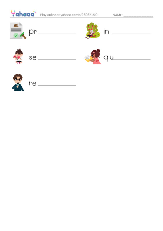 RAZ Vocabulary U: Nonis Newspaper2 PDF worksheet writing row