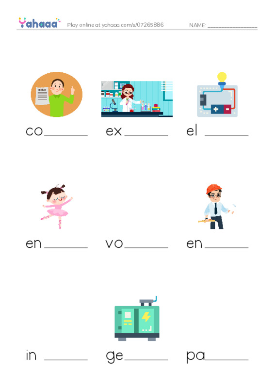 RAZ Vocabulary U: The Genius of Tesla PDF worksheet to fill in words gaps