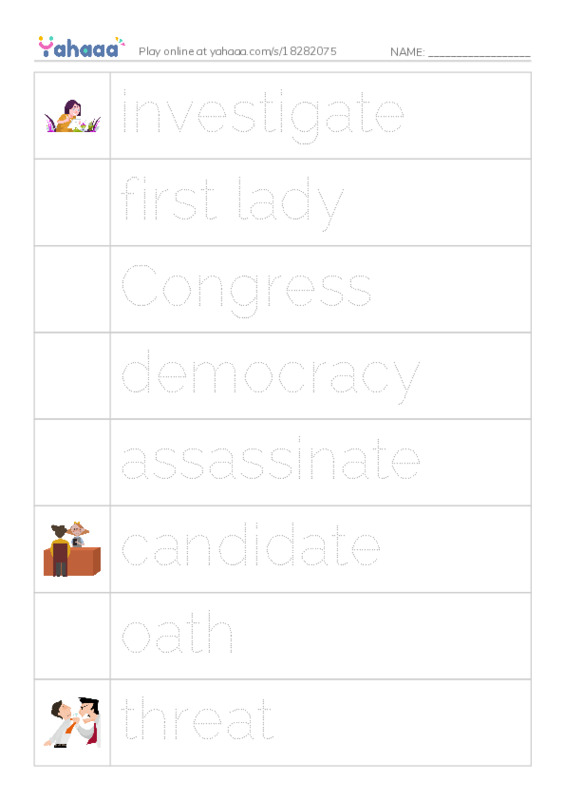 RAZ Vocabulary U: The Secret Service PDF one column image words