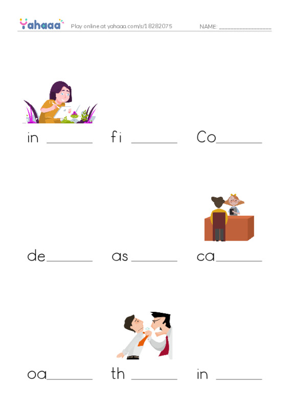 RAZ Vocabulary U: The Secret Service PDF worksheet to fill in words gaps