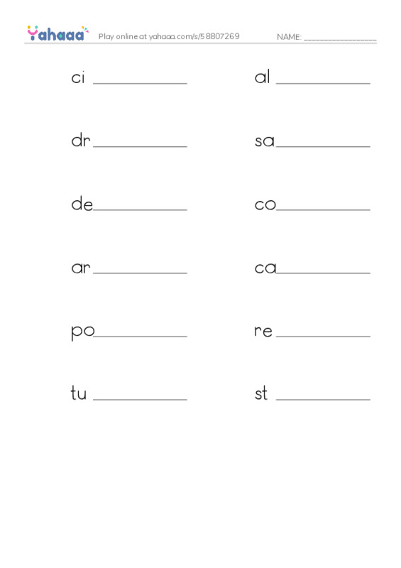 RAZ Vocabulary U: Veterans Day PDF worksheet writing row