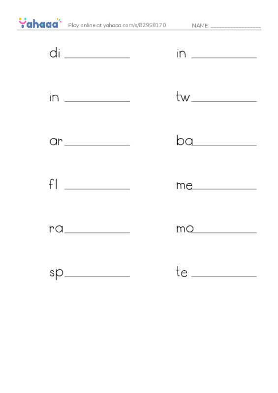 RAZ Vocabulary U: Weaving Around the World PDF worksheet writing row
