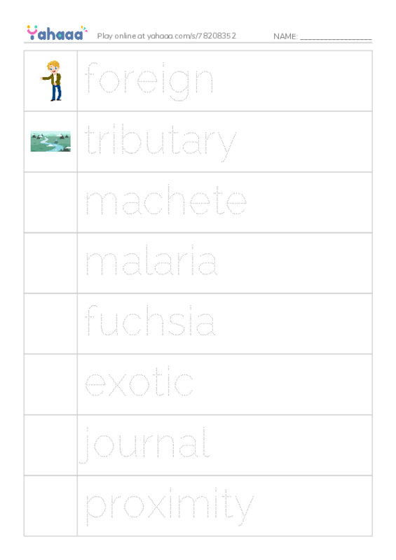 RAZ Vocabulary V: Adventure on the Amazon River PDF one column image words
