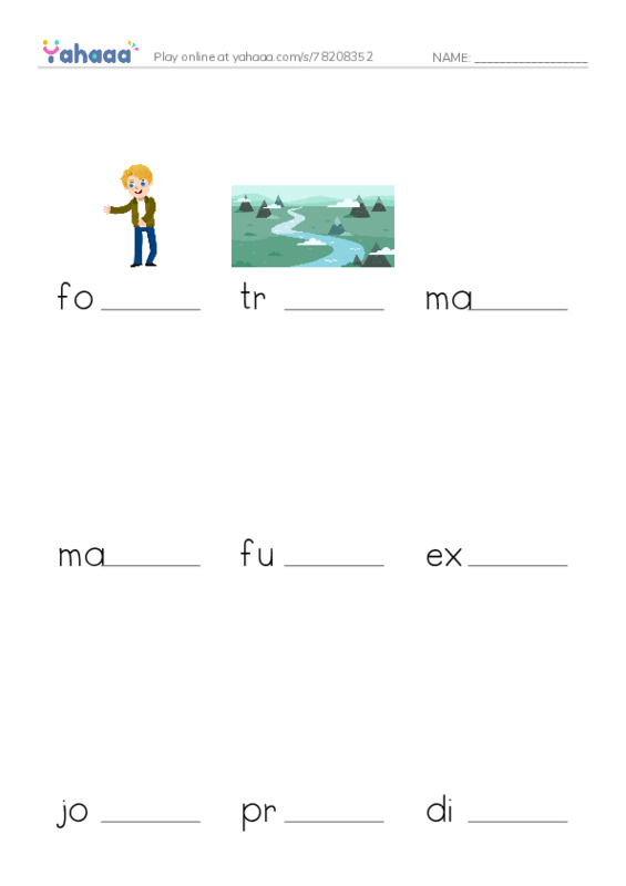 RAZ Vocabulary V: Adventure on the Amazon River PDF worksheet to fill in words gaps