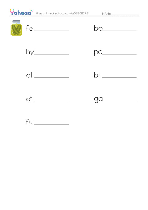 RAZ Vocabulary V: Alternative Fuel Cars PDF worksheet writing row
