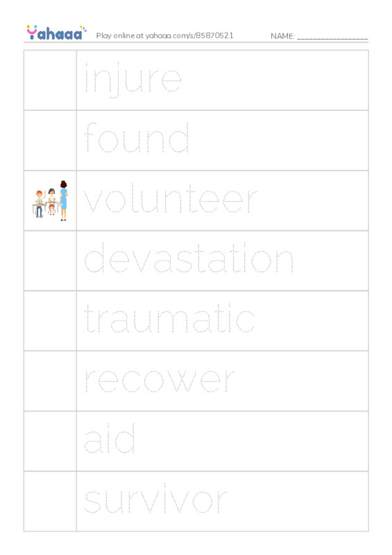 RAZ Vocabulary V: Clara Barton The Angel in the Battlefield PDF one column image words