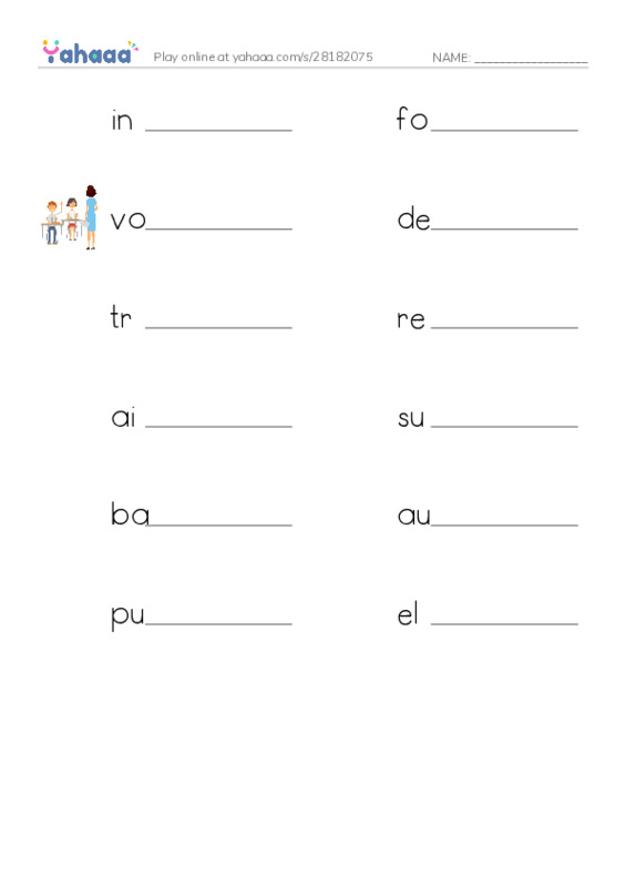 RAZ Vocabulary V: Clara Barton The Angel in the Battlefield PDF worksheet writing row