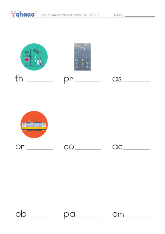 RAZ Vocabulary V: Eclipses PDF worksheet to fill in words gaps