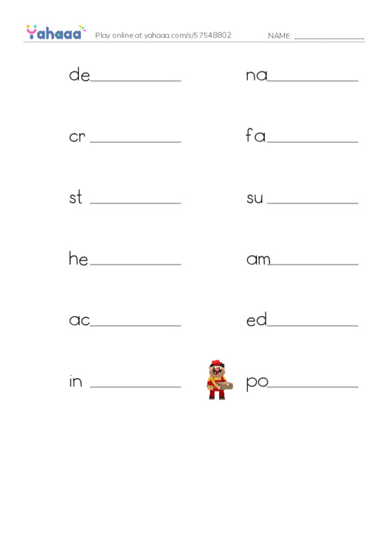 RAZ Vocabulary V: Everest On Top of the World PDF worksheet writing row