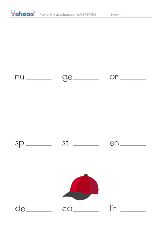 RAZ Vocabulary V: Fungus Among Us PDF worksheet to fill in words gaps