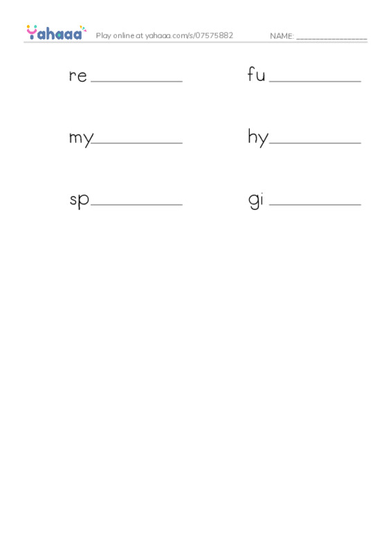 RAZ Vocabulary V: Fungus Among Us2 PDF worksheet writing row