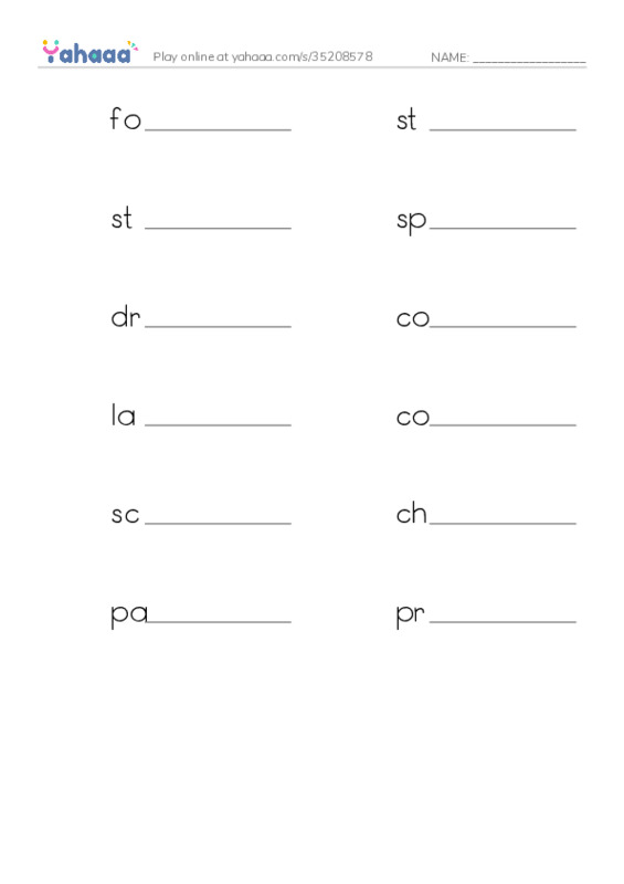 RAZ Vocabulary V: Mysterious Caves PDF worksheet writing row