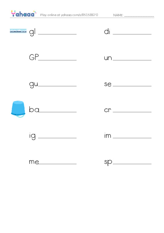 RAZ Vocabulary V: Razor and the Wolves PDF worksheet writing row