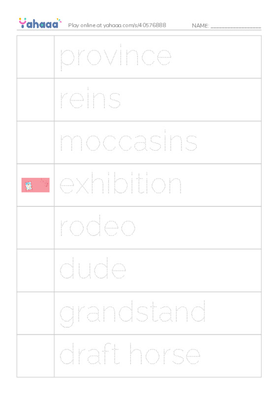 RAZ Vocabulary V: The Calgary Stampede PDF one column image words
