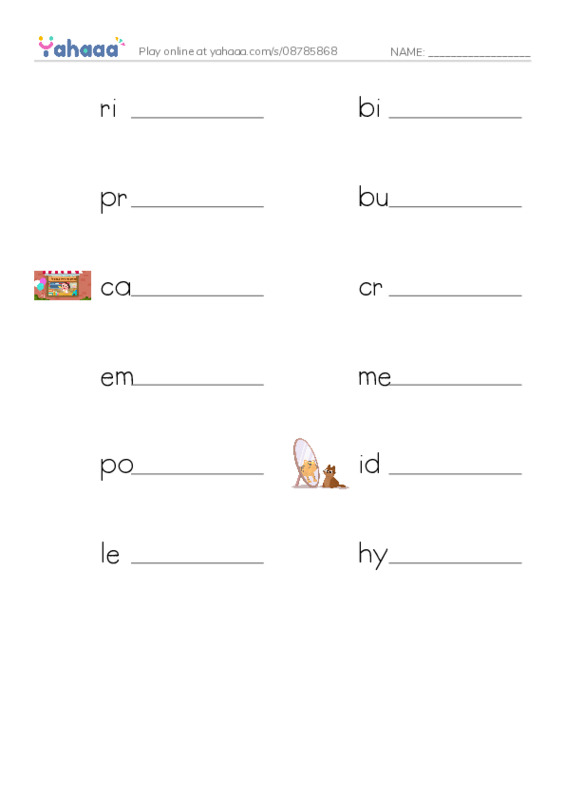 RAZ Vocabulary V: The Lost Dutchman PDF worksheet writing row