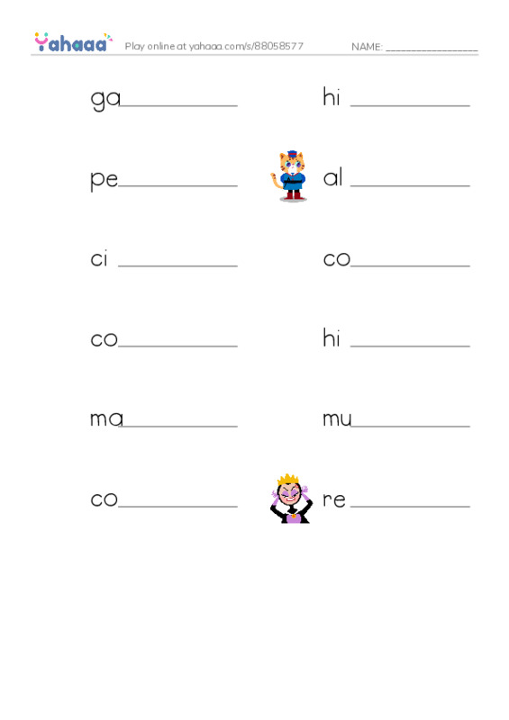 RAZ Vocabulary V: Treasure in the Puget Sound PDF worksheet writing row