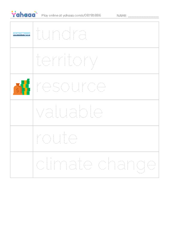 RAZ Vocabulary V: Who Owns the North Pole2 PDF one column image words