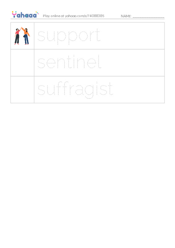 RAZ Vocabulary V: Women and the Vote2 PDF one column image words