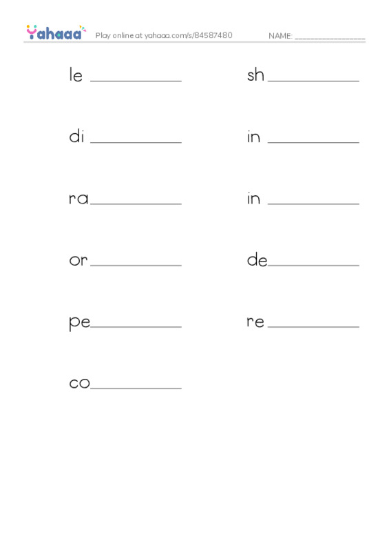 RAZ Vocabulary W: American Sports Legends PDF worksheet writing row