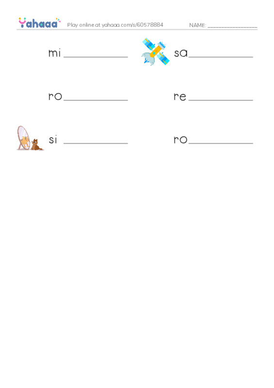 RAZ Vocabulary W: Curiosity on Mars2 PDF worksheet writing row