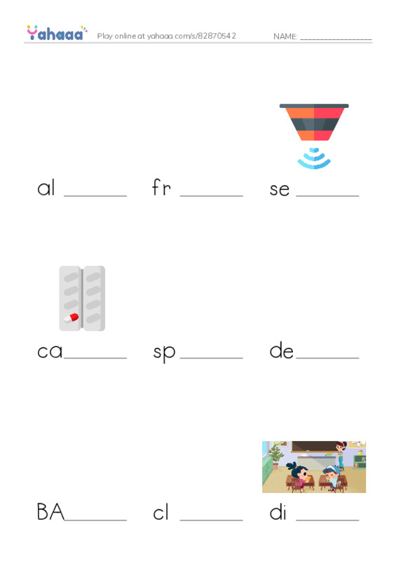 RAZ Vocabulary W: Fearless Felix PDF worksheet to fill in words gaps