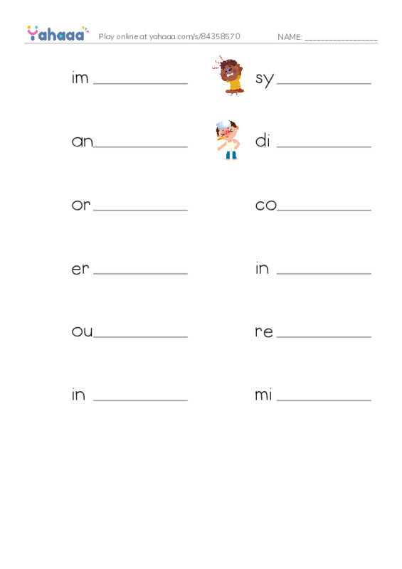RAZ Vocabulary W: Microbes Friend or Foe PDF worksheet writing row