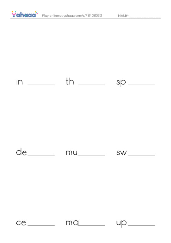 RAZ Vocabulary W: Miguel and the Secret Garden PDF worksheet to fill in words gaps