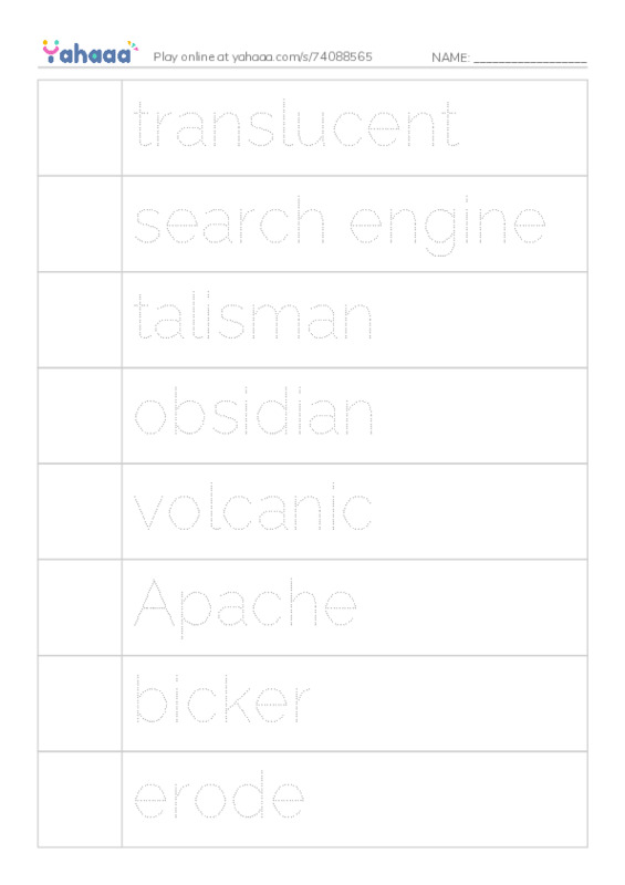 RAZ Vocabulary W: The Black Stones PDF one column image words