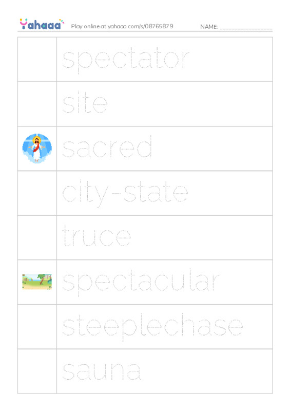 RAZ Vocabulary W: The Olympics Past and Present2 PDF one column image words