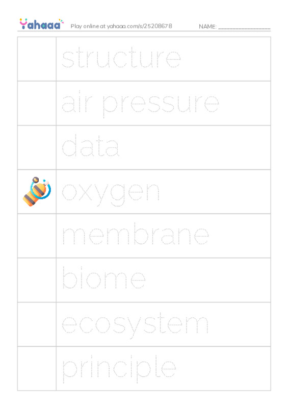 RAZ Vocabulary W: The University of Arizona College of Science Biosphere 2 PDF one column image words