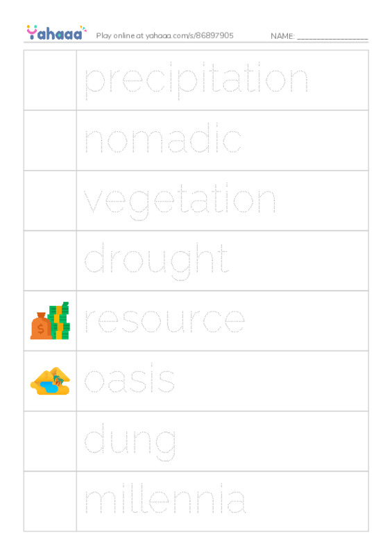 RAZ Vocabulary W: The Yanomami Deep in the Amazon PDF one column image words