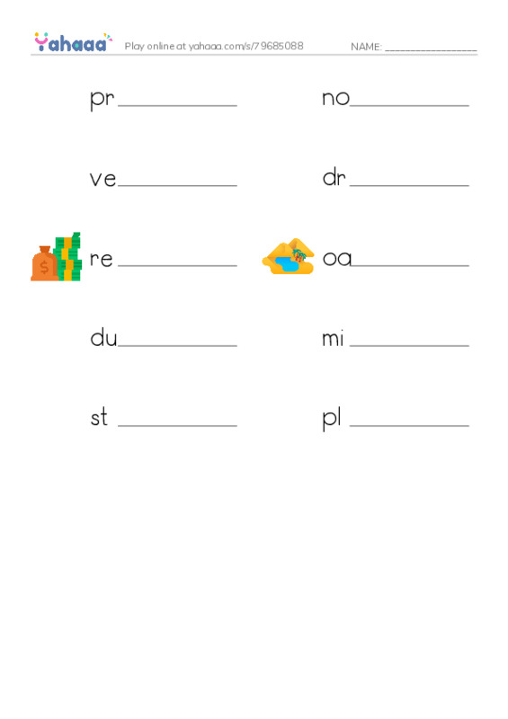 RAZ Vocabulary W: The Yanomami Deep in the Amazon PDF worksheet writing row