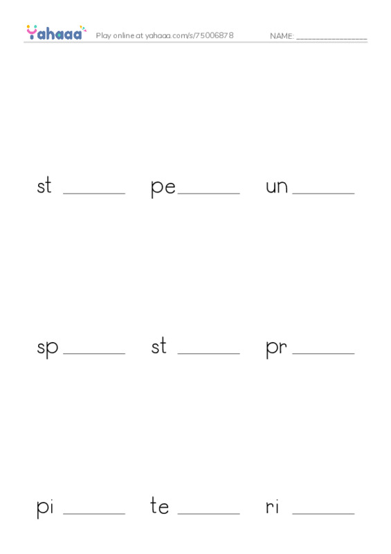 RAZ Vocabulary X: Body Art2 PDF worksheet to fill in words gaps
