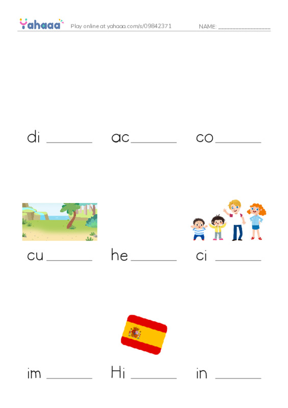 RAZ Vocabulary X: Famous Hispanic Americans A Proud Heritage PDF worksheet to fill in words gaps