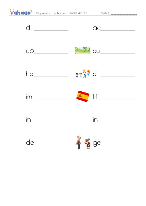 RAZ Vocabulary X: Famous Hispanic Americans A Proud Heritage PDF worksheet writing row