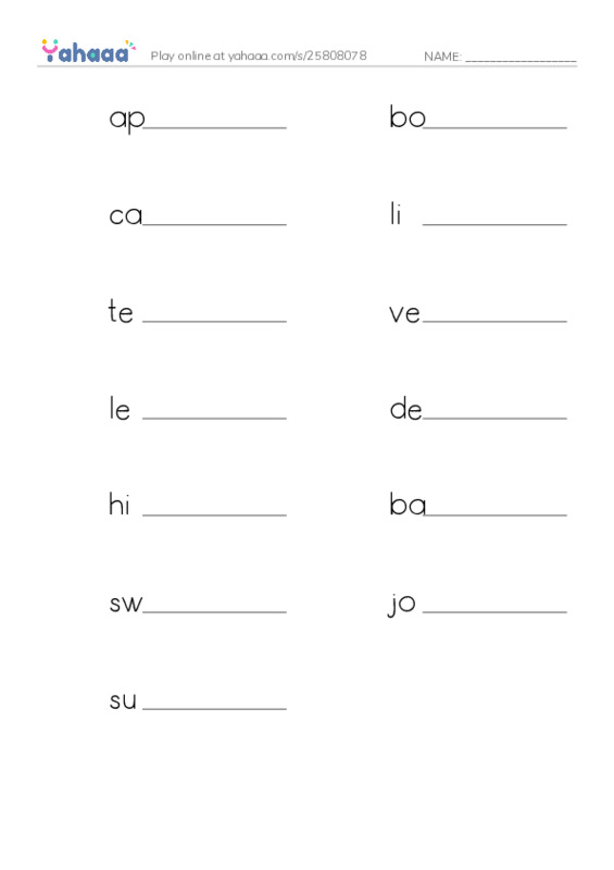 RAZ Vocabulary X: he Hard Stuff All About Bones PDF worksheet writing row