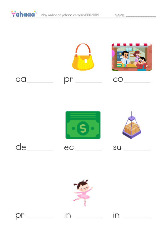 RAZ Vocabulary X: Making Big Bolstead Bucks PDF worksheet to fill in words gaps