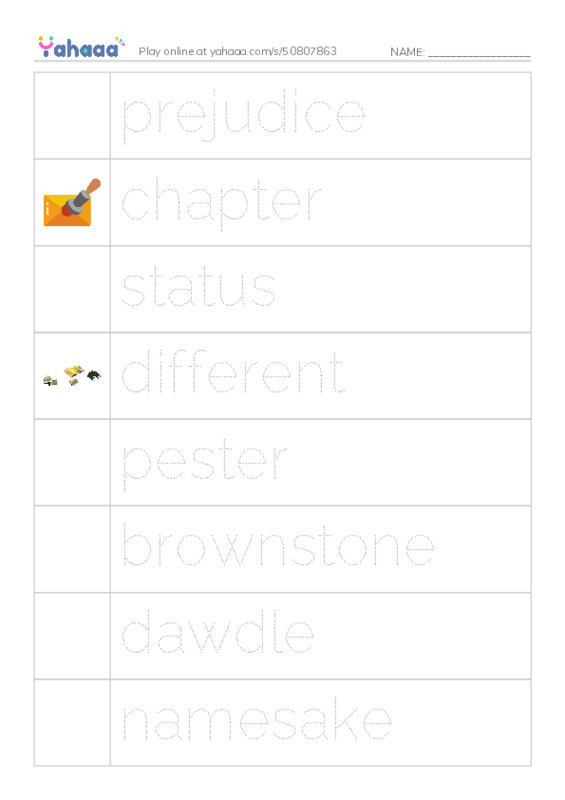 RAZ Vocabulary X: Meeting Mrs Pierce PDF one column image words
