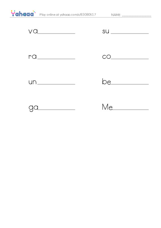 RAZ Vocabulary X: Meeting Mrs Pierce2 PDF worksheet writing row