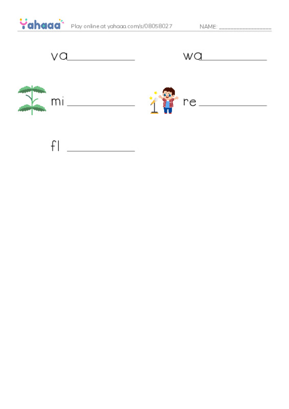 RAZ Vocabulary X: Money Money Money2 PDF worksheet writing row