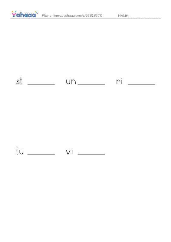 RAZ Vocabulary X: Roots of Rap2 PDF worksheet to fill in words gaps